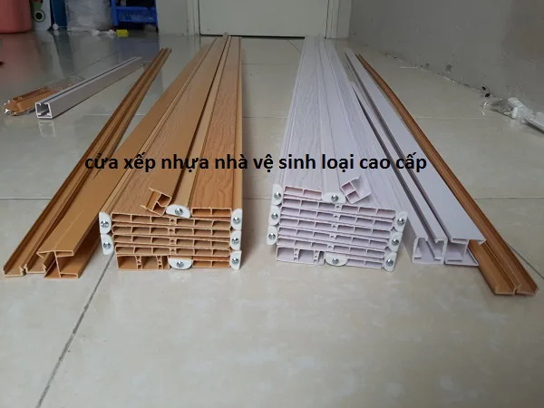 Cửa xếp nhựa có thiết kế dày dặn, màu sắc đẹp, bắt mắt