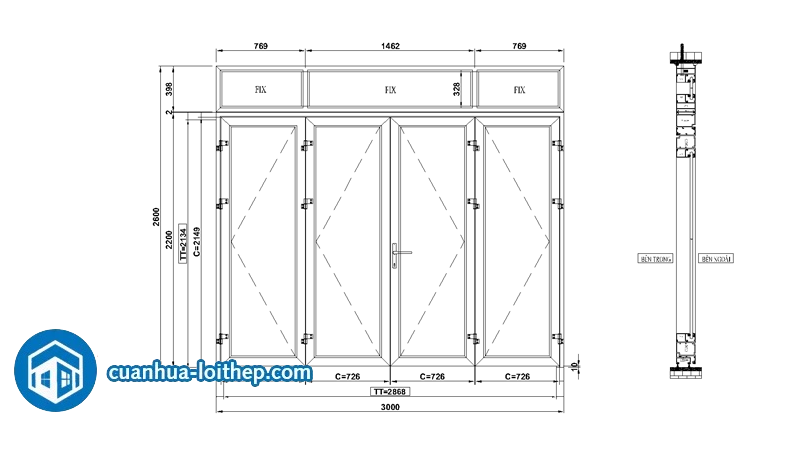 Bản vẽ cad xingfa