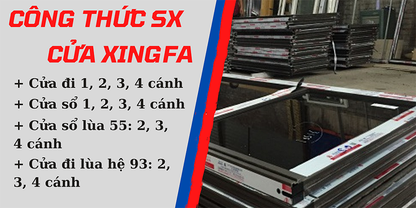 Hướng dẫn cách tính các công thức trừ cửa nhôm Xingfa