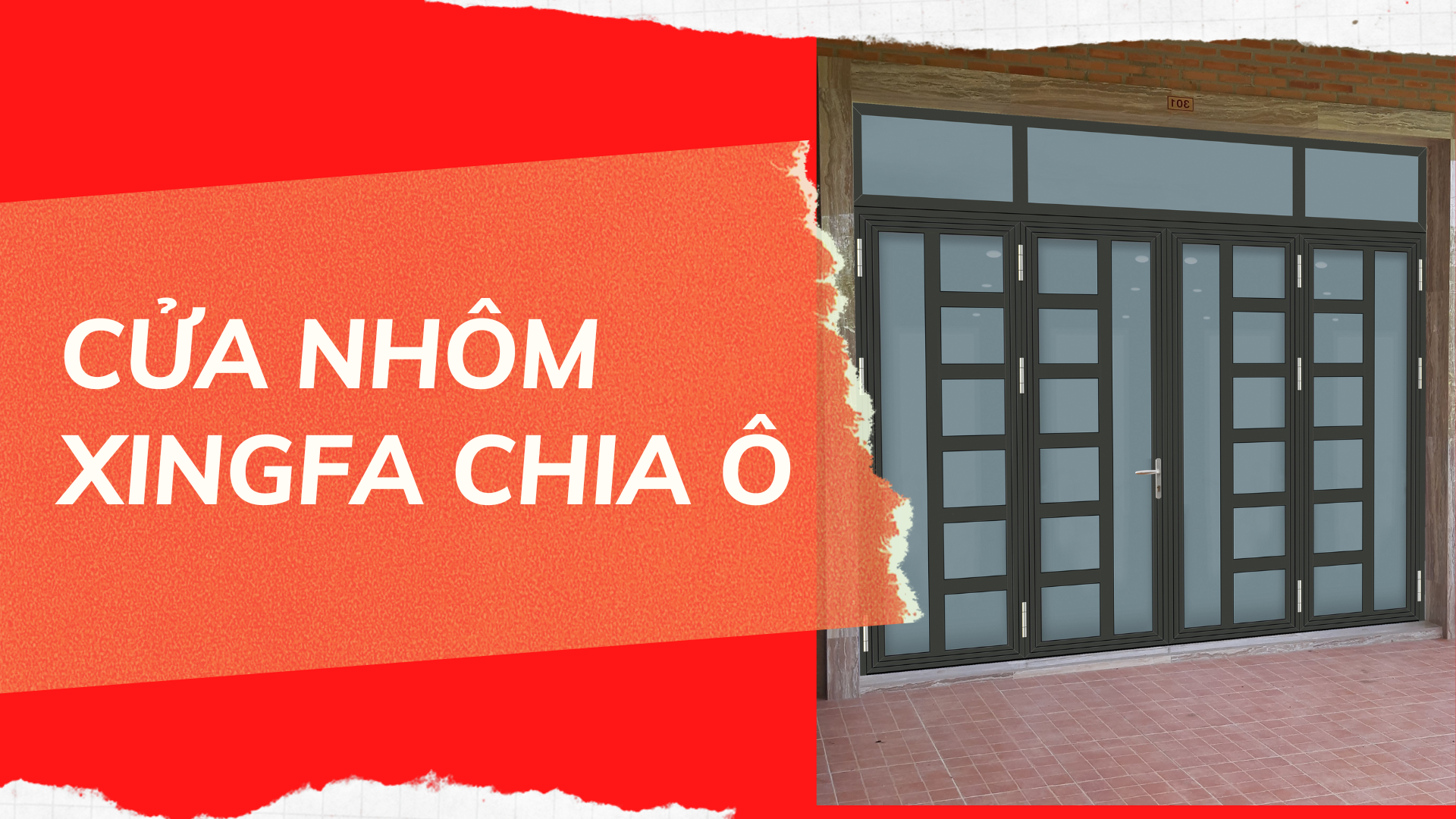 Cửa nhôm Xingfa chia ô