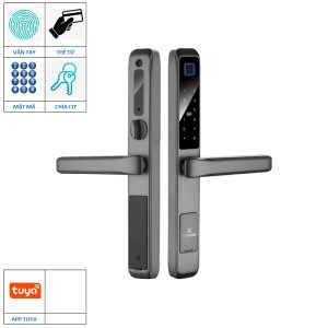 Khóa cửa Ticklock I725 màu xám bạc