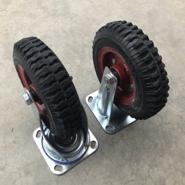Bánh xe đẩy cao su đặc BXD089 xoay không khóa - Hình ảnh 4