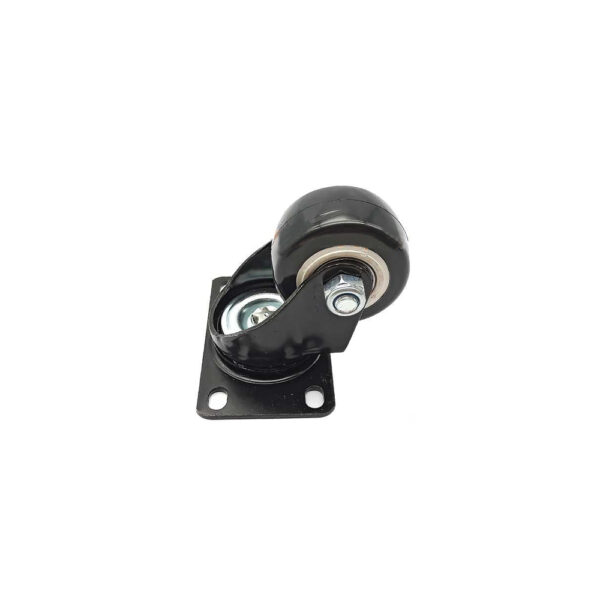 Bánh xe đẩy nhựa PVC đen BXD087 xoay khóa kép - Hình ảnh 5