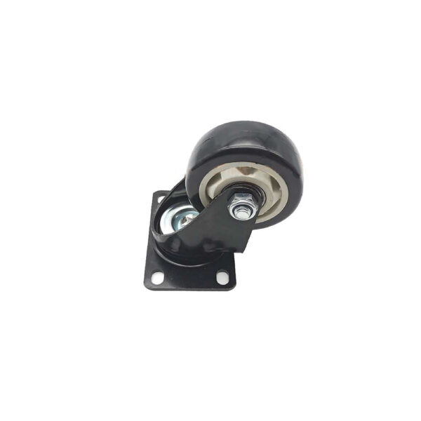 Bánh xe đẩy nhựa PVC đen BXD087 xoay khóa kép - Hình ảnh 4