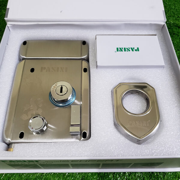Khóa cửa cổng Pasini V699-1 đầu bằng Inox 304 - Hình ảnh 6