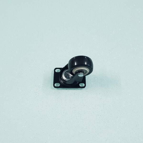 Bánh xe đẩy nhựa PVC đen BXD088 xoay không khóa - Hình ảnh 3