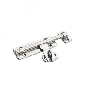 Chốt cửa inox 201 dài 10cm, 15cm có móc khóa VICKINI 46104.100 PSS