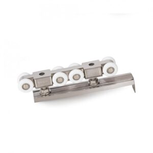 Bánh xe lùa treo 120kg 8 bánh nhựa, đế inox 201