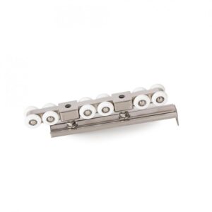 Bánh xe trượt treo 150kg 12 bánh nhựa, đế inox 201