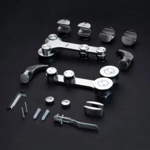 Bánh xe đôi cửa lùa kính ray Ø25 VICKINI 62004.001 SSS