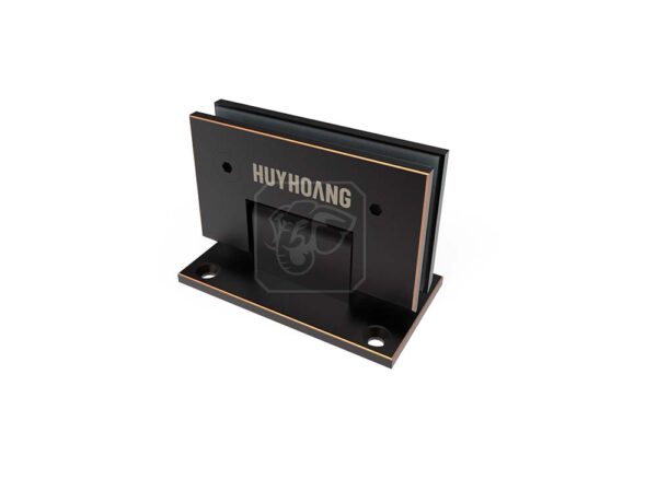Bản lề tường kính 90 độ mạ đồng đen Huy Hoàng