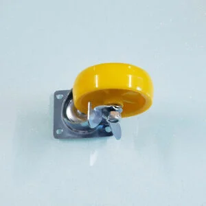 Bánh xe đẩy nhựa PP vàng BXD085 xoay khóa ngang