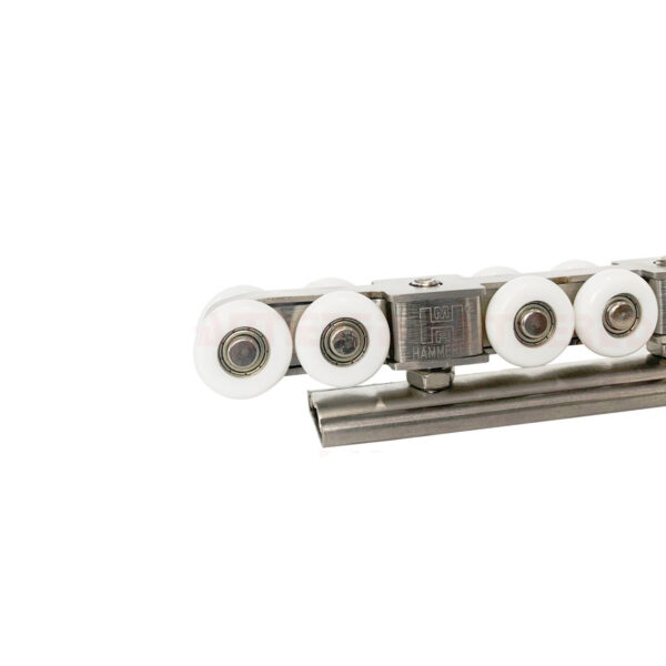 Bánh xe lùa treo 12 bánh HMR1012SS 100kg đế Inox - Hình ảnh 2
