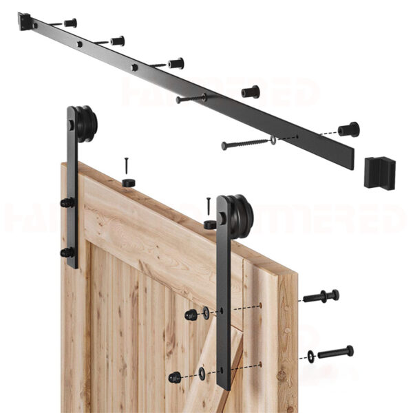 Bánh xe lùa treo HMR1009 300kg thép Cabon có giảm chấn - Hình ảnh 5