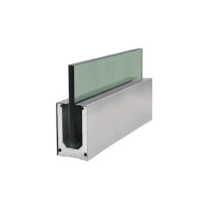 Bộ chân đế kẹp kính lan can không trụ dài 20cm