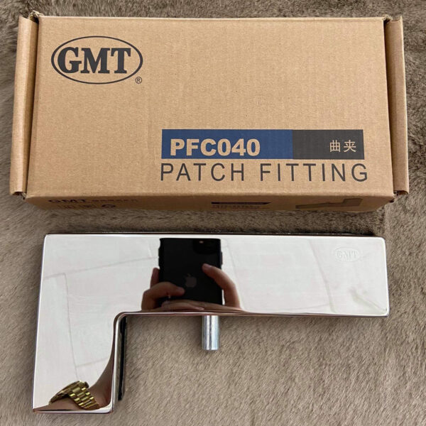Kẹp kính góc L PFC-040 US26 inox bóng