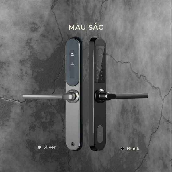 Khóa cửa Ticklock I600S màu trắng bạc - Hình ảnh 11