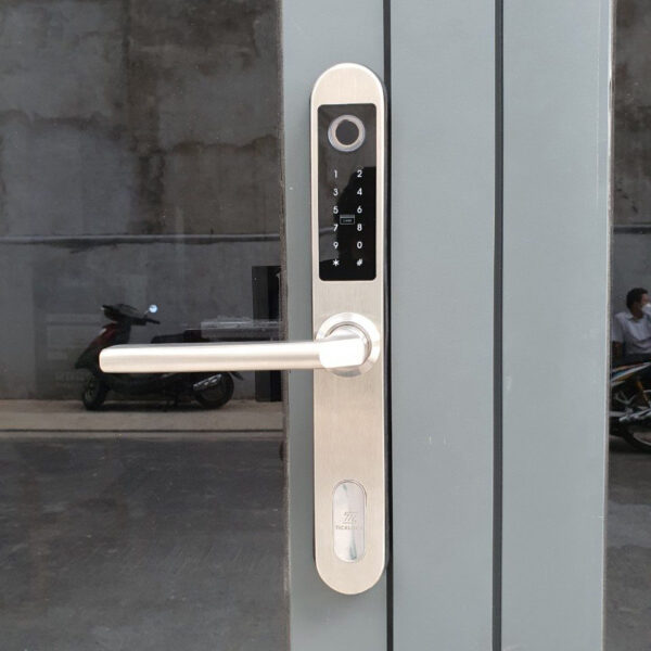 Khóa cửa Ticklock I600S màu trắng bạc - Hình ảnh 3