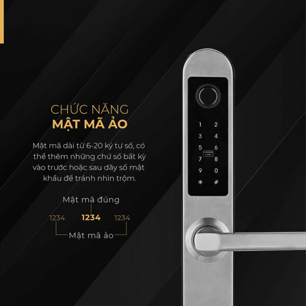 Khóa cửa Ticklock I600S màu trắng bạc - Hình ảnh 7