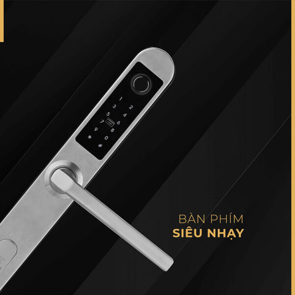 Khóa cửa Ticklock I600S màu trắng bạc - Hình ảnh 8