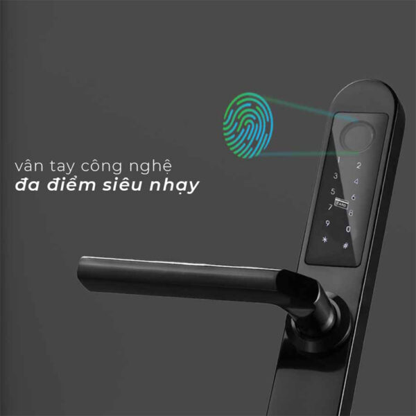 Khóa cửa Ticklock I600S màu đen - Ảnh 6