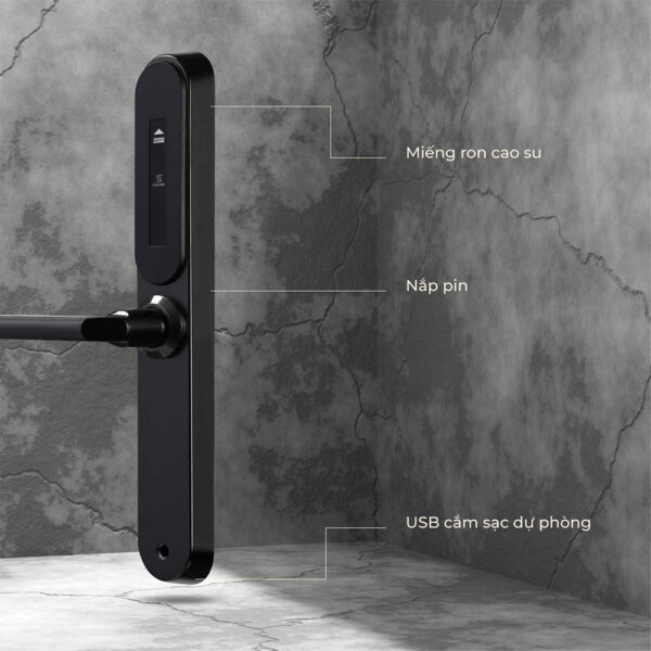 Khóa cửa Ticklock I600S màu đen - Ảnh 9