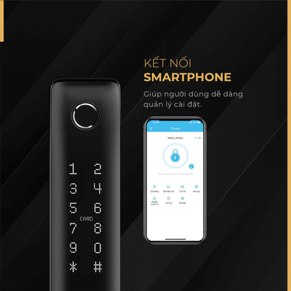 Khóa cửa Ticklock I720 màu đen - Ảnh 3