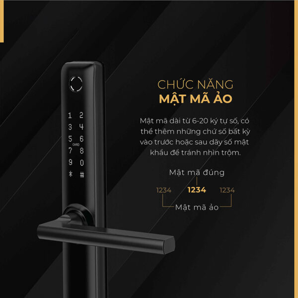 Khóa cửa Ticklock I720 màu đen - Ảnh 4