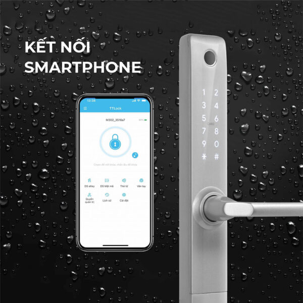 Khóa cửa Ticklock I720 màu trắng bạc - Hình ảnh 3