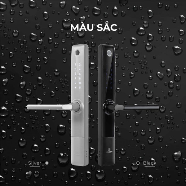 Khóa cửa Ticklock I720 màu trắng bạc - Hình ảnh 9