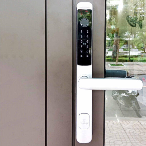 Khóa cửa Ticklock I900N màu trắng bạc - Hình ảnh 8