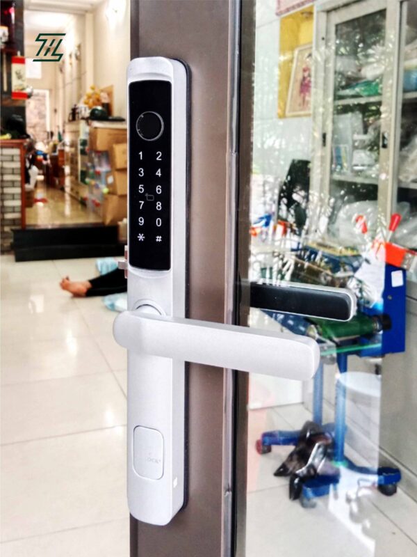 Khóa cửa Ticklock I900N màu trắng bạc - Hình ảnh 9