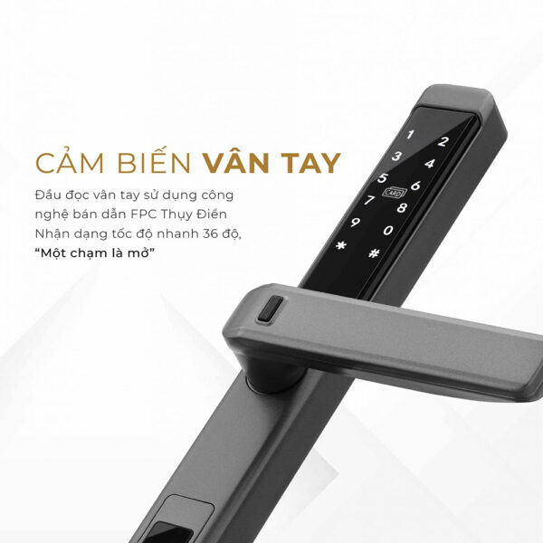 Khóa cửa Ticklock I939 màu đen - Ảnh 4