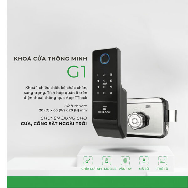 Khóa cửa cổng Ticklock G1 - Hình ảnh 2
