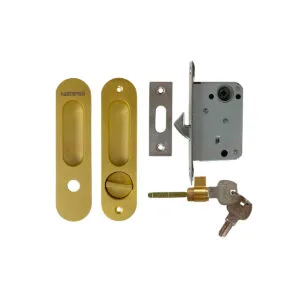 Khóa cửa lùa HMR653K màu vàng 24k