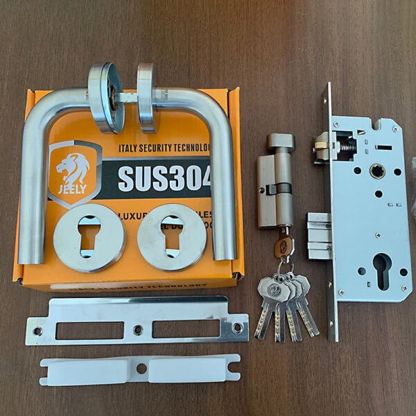 Khóa cửa phòng phân thể Jeely S01 Inox 304