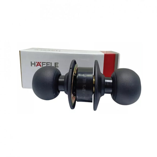 Khóa tay tròn Hafele 911.83.565 đen mờ không chìa - Hình ảnh 2