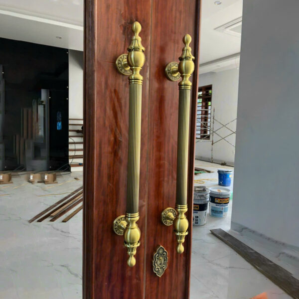 Tay nắm cửa đồng đúc TN012 màu rêu
