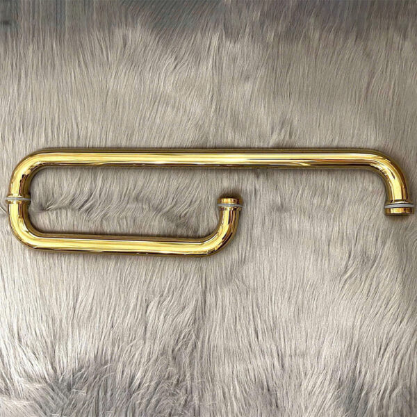 Tay nắm phòng tắm kính TNPTK003 Inox 304 tim 275x475mm màu vàng