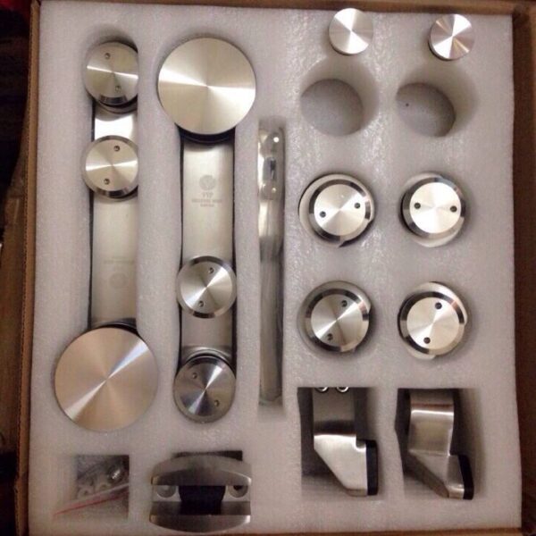 Bánh xe đơn cửa lùa kính ray Ø25 VVP Inox bóng - Hình ảnh 3