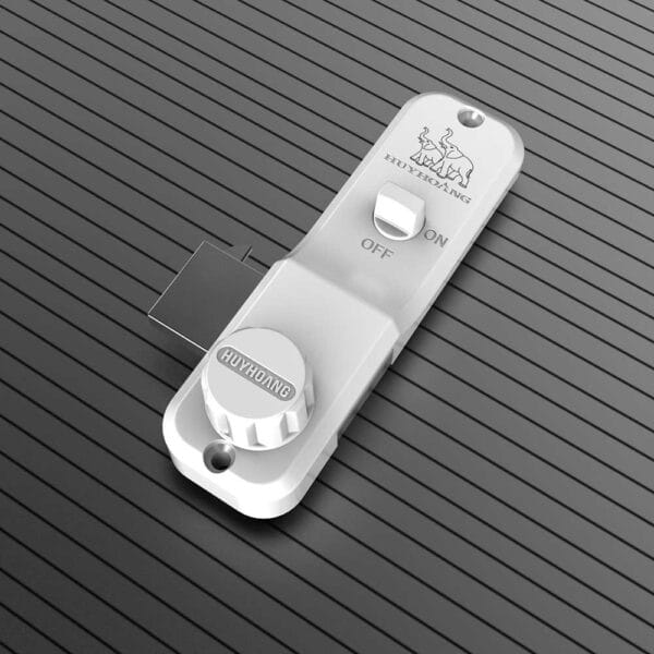 Khóa B52 cửa trượt Huy Hoàng màu trắng - Hình ảnh 3