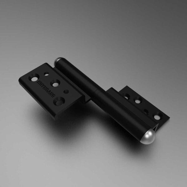 Bản lề1D vát cạnh hệ 55 Huy Hoàng màu đen - Hình ảnh 2