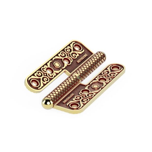 Bản lề cối Huy Hoàng BLCHCP2904 đồng thau dài 114mm dày 4mm - Hình ảnh 2