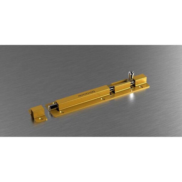 Chốt cửa vàng Huy Hoàng CC02-ZVA thép dài 200mm - Hình ảnh 3