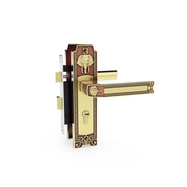 Bộ khóa tay nắm đồng thau HC 5828 dài 213 - Hình ảnh 4