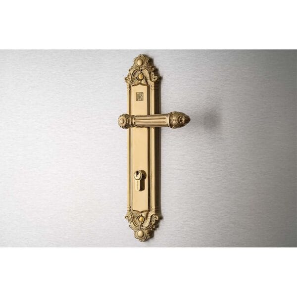 Bộ khóa tay nắm đồng thau HC 8526 PVD Gold dài 303 - Hình ảnh 4