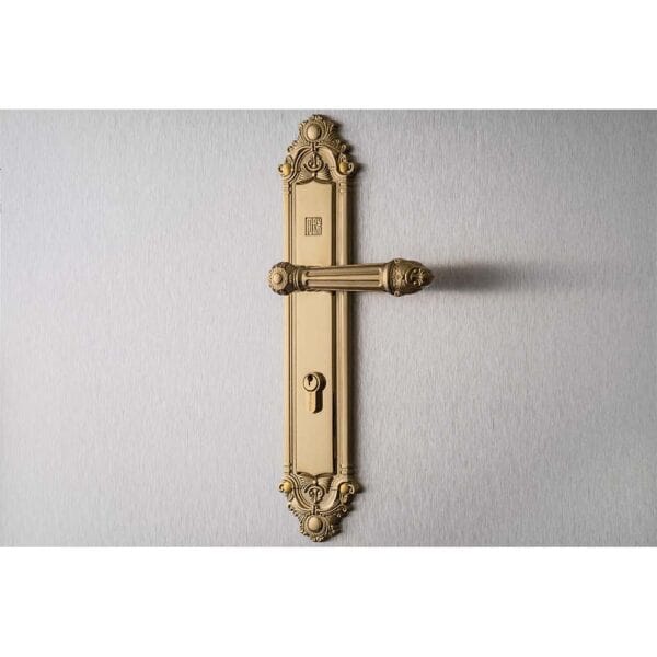 Khóa cửa gỗ đồng thau HC8526 đại PVD Gold dài 350 - Hình ảnh 4