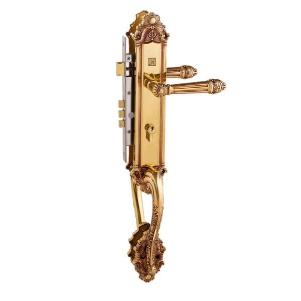 Khóa cửa gỗ đại sảnh đồng thau HC8526 dài 590 - Hình ảnh 2