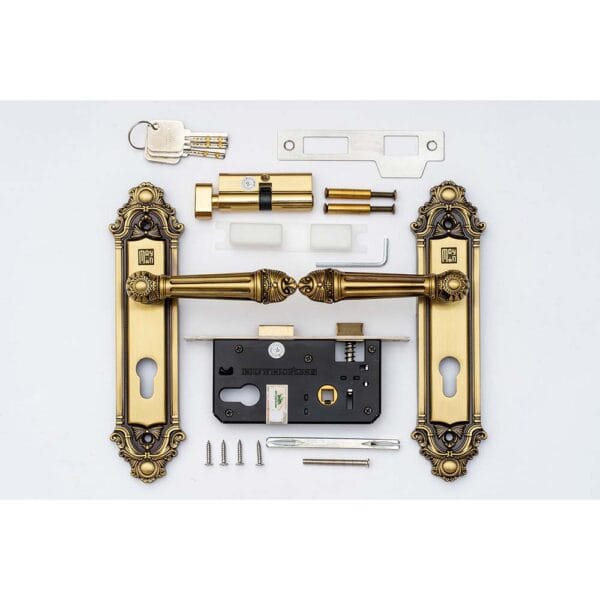 Bộ khóa tay nắm đồng thau HCR 5826 dài 224 - Hình ảnh 7