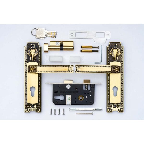 Bộ khóa tay nắm đồng thau HCR 5828 dài 213 - Hình ảnh 7